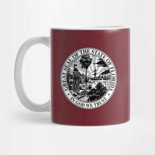 Black white seal US State Of Florida sign coat of arms Mug